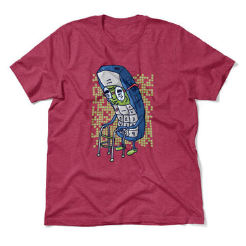 Old Nokia Cellphone Men/Unisex T-Shirt in Heather Raspberry color